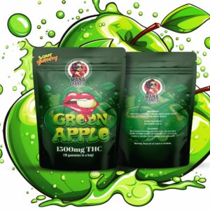 Mama Anne’s Edibles – Green Apple Gummy – 1500mg THC