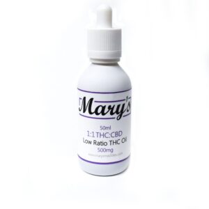 Mary’s Medibles – Low Ratio 1:1 THC Tincture 500mg THC/500mg CBD