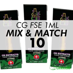 Mix & Match – CG Extracts FSE Cartridges 1ML – 10x