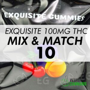 Mix & Match – Exquisite Gummies 100mg THC – 10x
