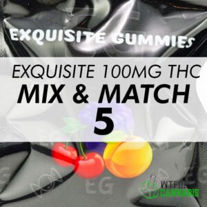 Mix & Match – Exquisite Gummies 100mg THC – 5x