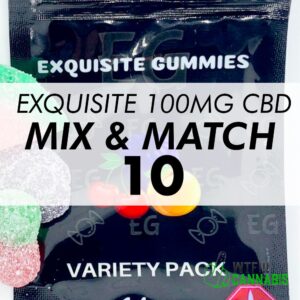 Mix & Match – Exquisite Gummies 100mg CBD – 10x