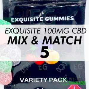 Mix & Match – Exquisite Gummies 100mg CBD – 5x