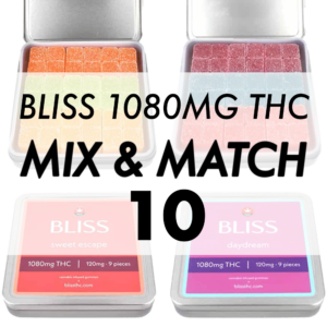 Mix & Match – Bliss Gummies – 1080mg THC – 10x