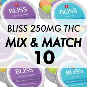 Mix & Match – Bliss Gummies – 250mg THC – 10x