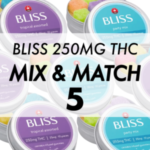 Mix & Match – Bliss Gummies – 250mg THC – 5x