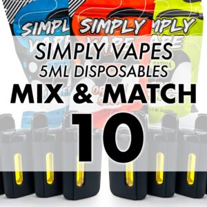 Mix & Match – Simply Vapes – THC Disposable Pens – 5ML – 10x