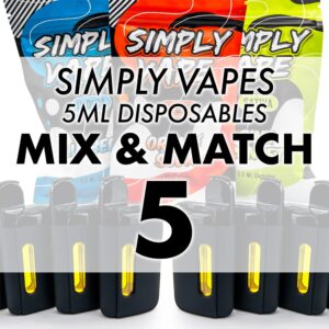 Mix & Match – Simply Vapes – THC Disposable Pens – 5ML – 5x