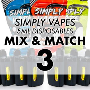 Mix & Match – Simply Vapes – THC Disposable Pens – 5ML – 3x
