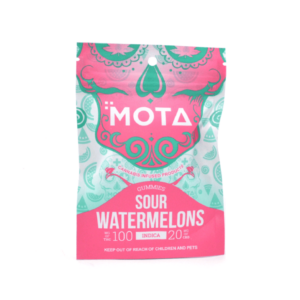 MOTA – Sour Watermelon Gummies – Indica – 100mg THC : 20mg CBD