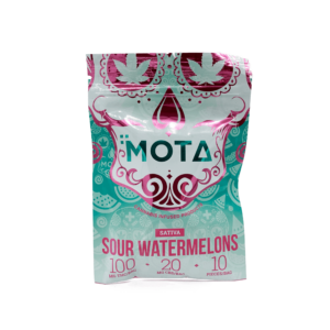 MOTA – Sour Watermelon Gummies – Sativa – 100mg THC : 20mg CBD