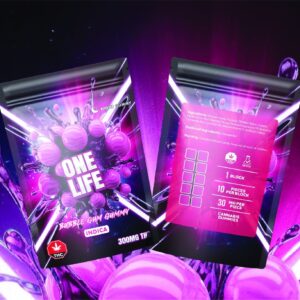 One Life Edibles – Bubble Gum – 300mg THC Gummies