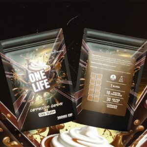 One Life Edibles – Cappuccino – 300mg CBD + 100mg Melatonin Gummies