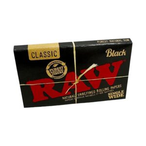 RAW – Black Classic Natural Single Wide Rolling Paper