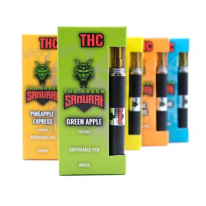 The Green Samurai – 1000MG THC Disposable Pen 1ML – Green Apple
