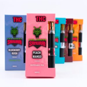 The Green Samurai – 1000MG THC Disposable Pen 1ML – Peach Mango