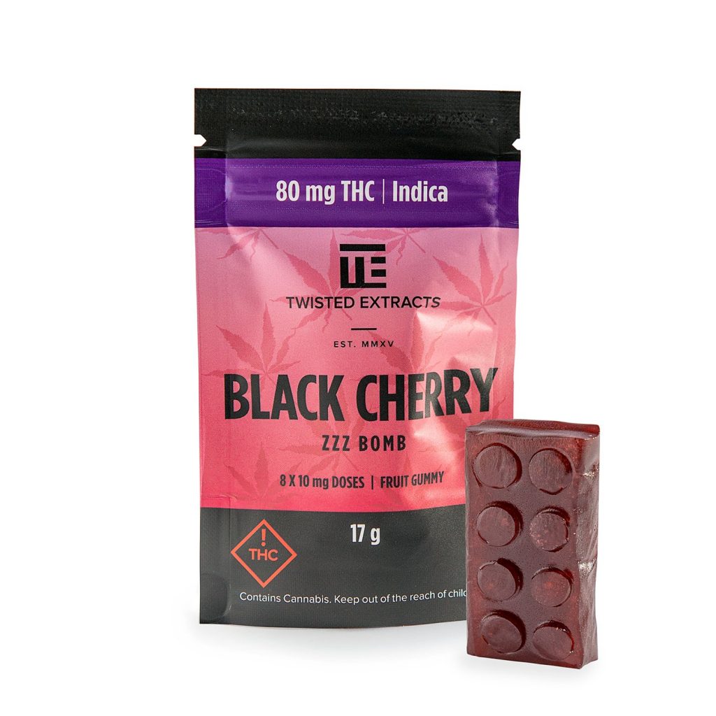 Twisted Extracts – Black Cherry ZZZ Bomb – Indica – 80mg THC