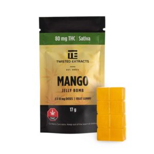 Twisted Extracts – Mango Jelly Bomb – Sativa – 80mg THC