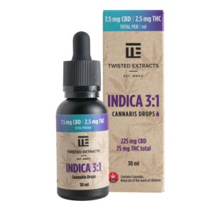 Twisted Extracts – Oil Drops Tincture – Indica 3:1