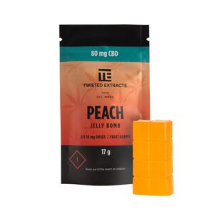 Twisted Extracts – Peach Jelly Bomb – 80mg CBD