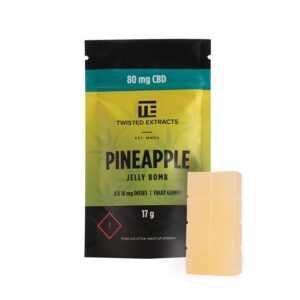 Twisted Extracts – Pineapple Jelly Bomb – 80mg CBD