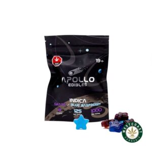 Apollo Edibles – Grape/Blue Raspberry Shooting Stars 1000mg THC Indica product image