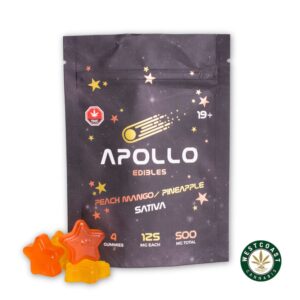Apollo Edibles – Peach Mango/Pineapple Shooting Stars 500mg THC Sativa product image