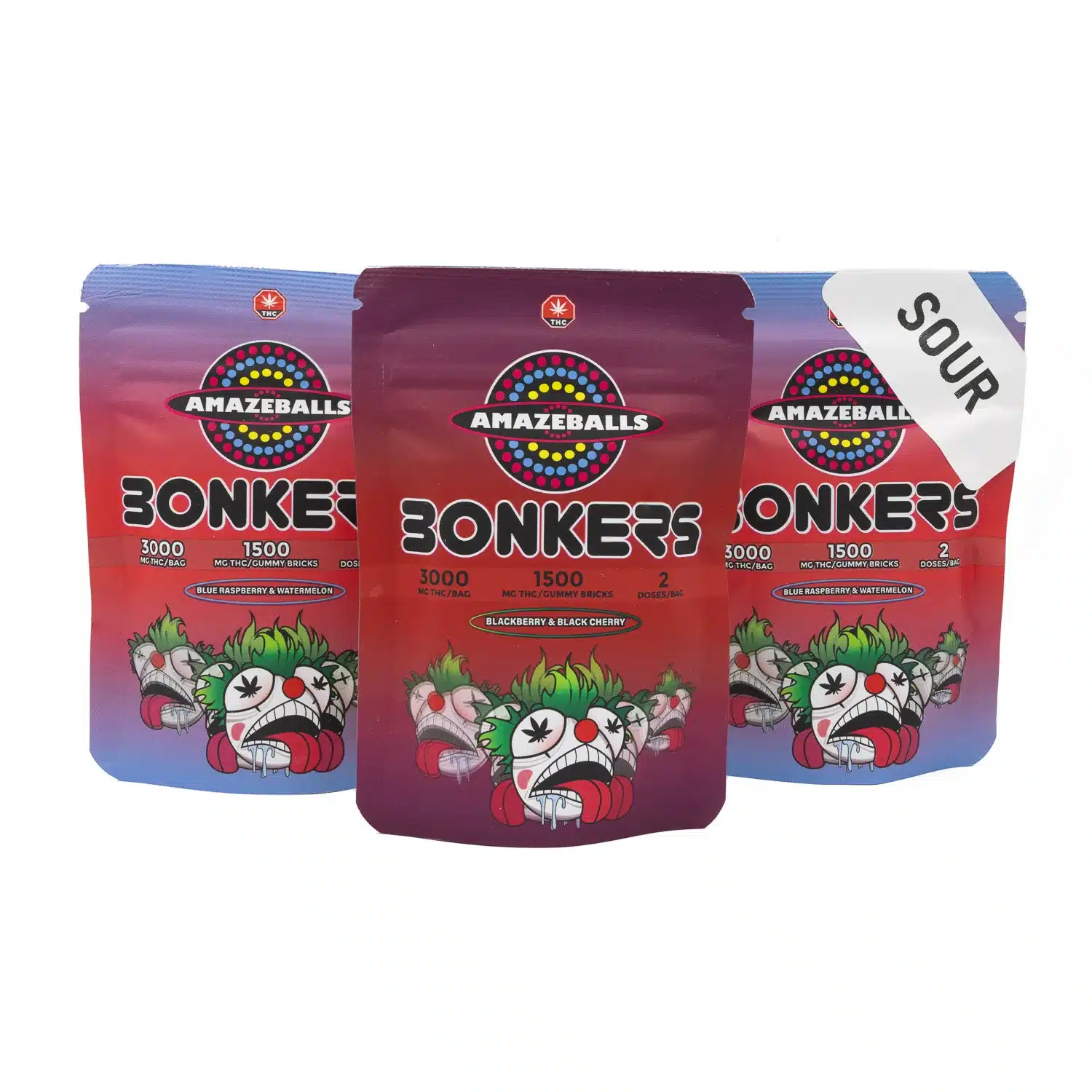 Amazeballs Edibles – Bonkers Gummies – 3000mg THC product image