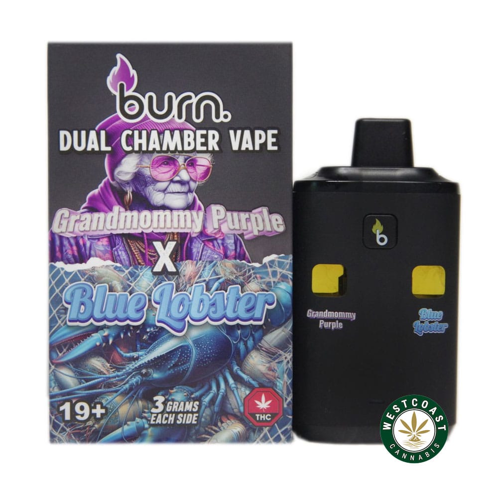 Burn Extracts – Dual Chamber Disposable Vape – Grandmommy Purple + Blue Lobster (3+3 Gram) product image