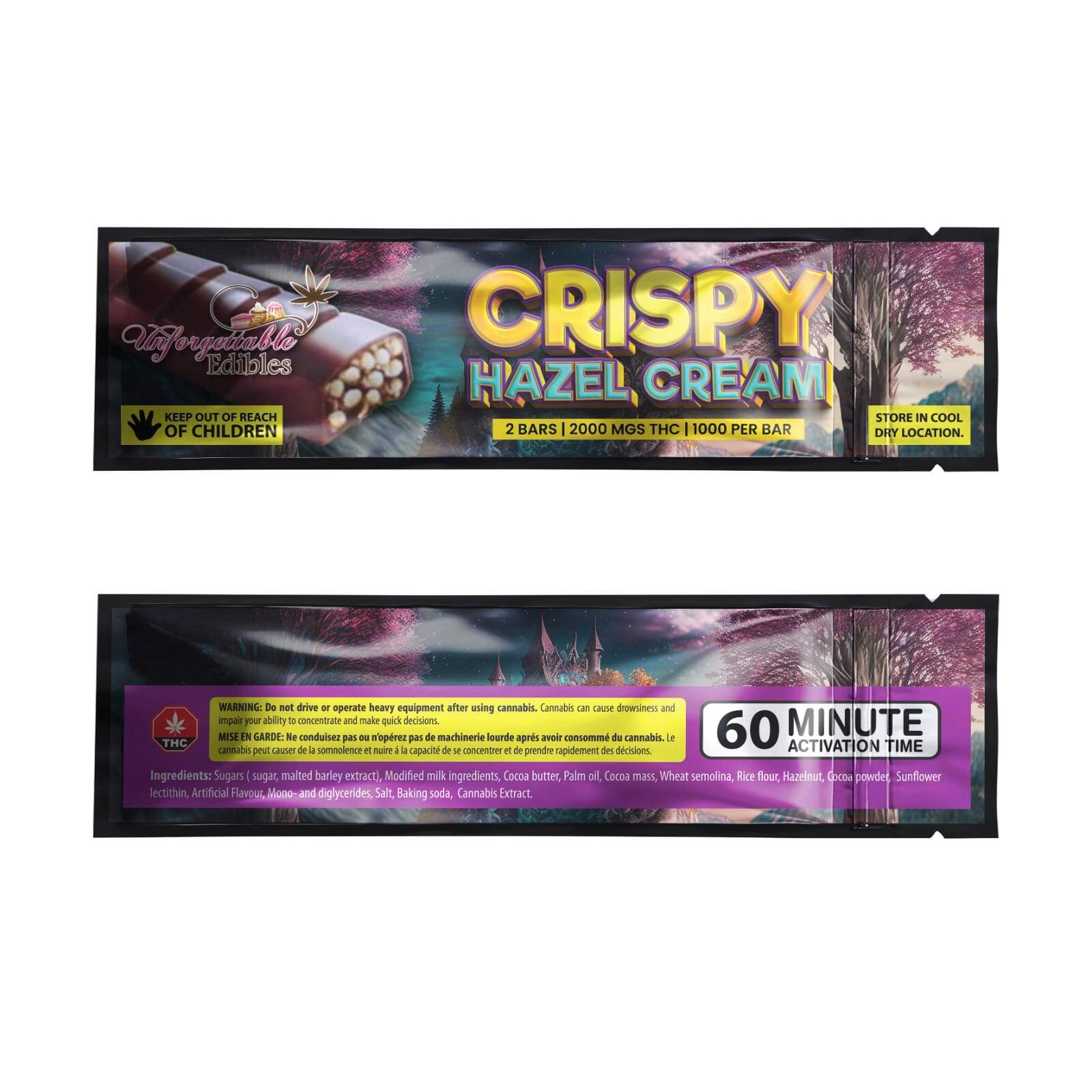 Unforgettable Edibles – Crispy Hazel Cream – 2000MG THC product image