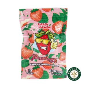 Candy Craze Edibles – Strawberry Gummy 1000mg THC product image
