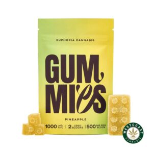 Euphoria Cannabis – Pineapple Gummies 1000mg THC product image