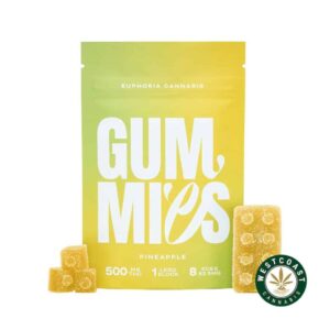 Euphoria Cannabis – Pineapple Gummies 500mg THC product image