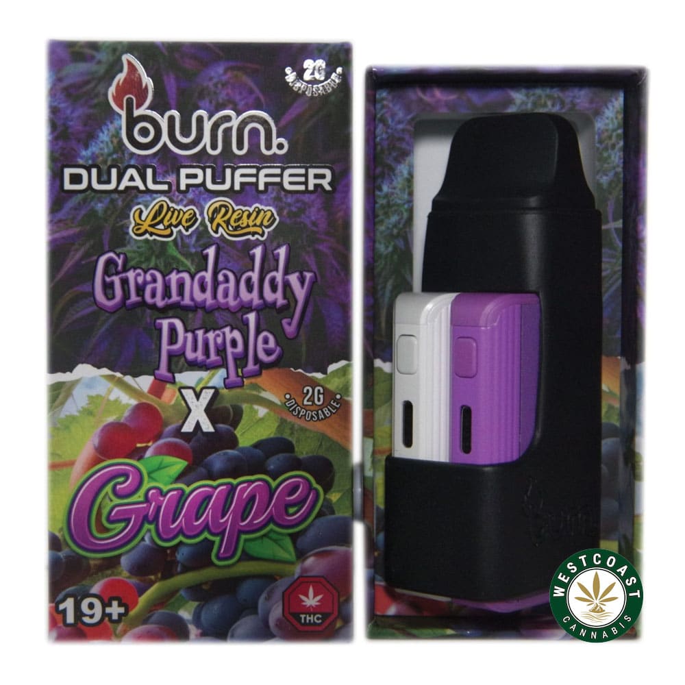Burn Extracts – Dual Puffer – Live Resin Grandaddy Purple x Grape (2 Grams + 2 Gram) product image