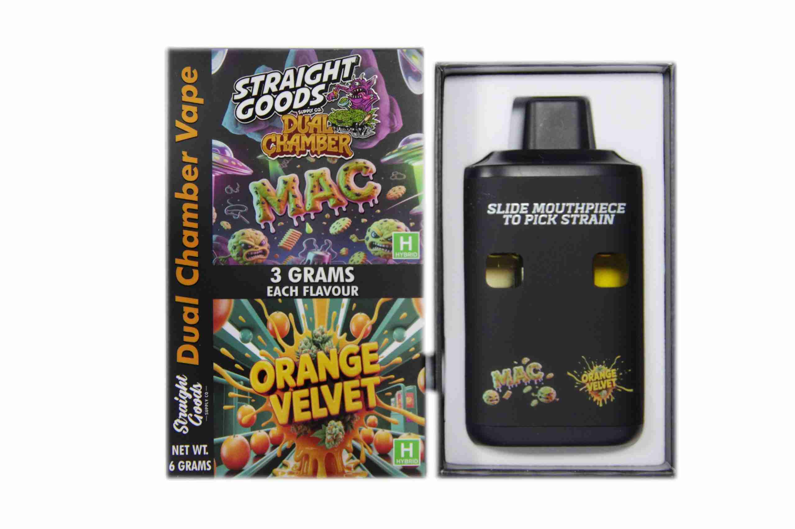 Straight Goods – Dual Chamber Vape – Mac + Orange Velvet (3 Grams + 3 Grams) product image