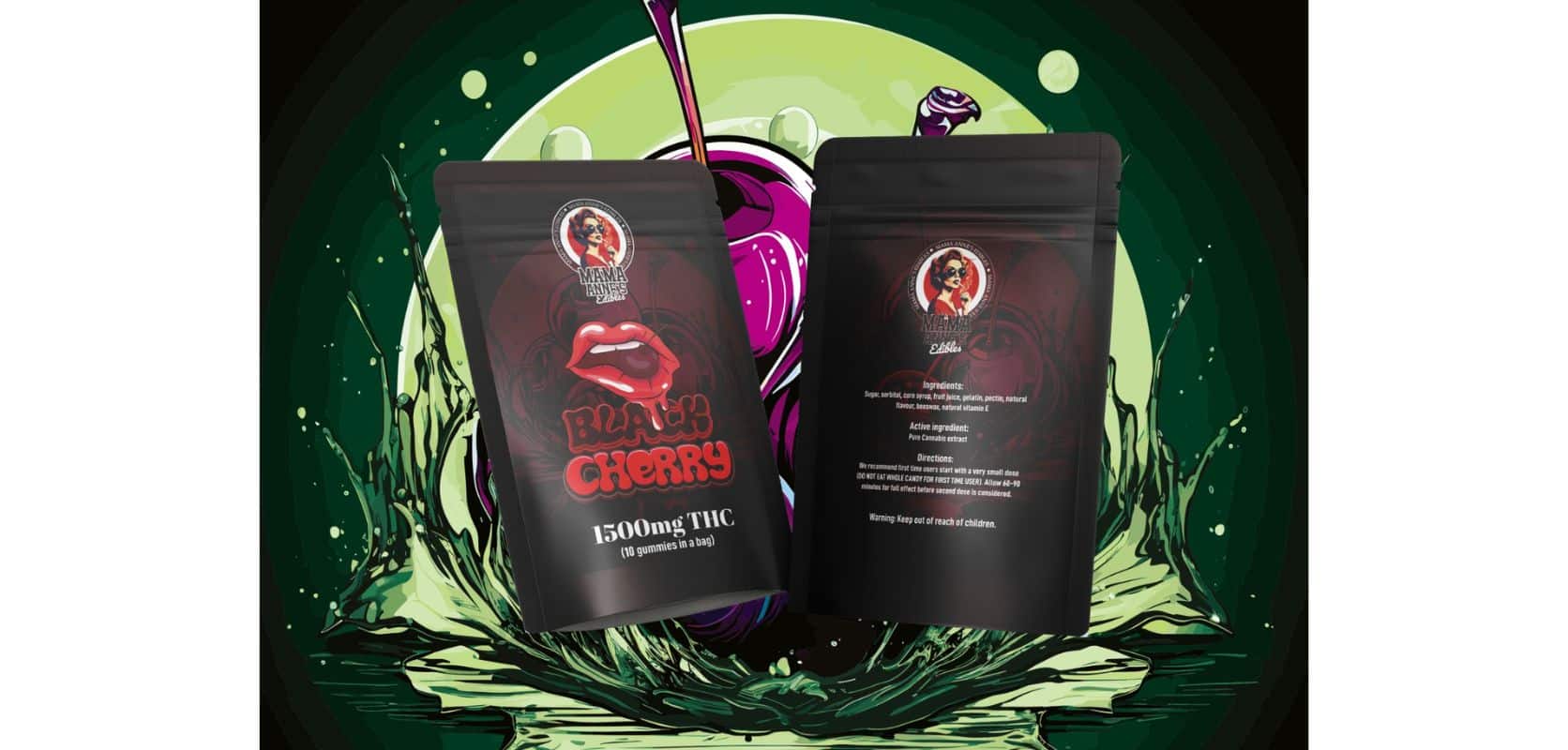 Mama Anne’s Edibles – Black Cherry Gummy – 1500mg THC product image