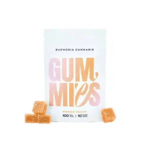 Euphoria Cannabis – Mango Peach Gummies 100mg THC product image