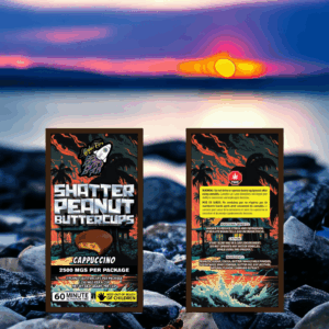 Higher Fire Extracts – Shatter Peanut Butter Chocolate Cups – Cappuccino 2500mg THC product image