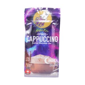 Higher Fire Extracts – Shatter Chocolate Bar – Cappuccino 1000mg THC (Indica) product image