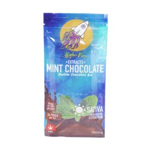 Higher Fire Extracts – Shatter Chocolate Bar – Mint 2000mg THC (Sativa) product image