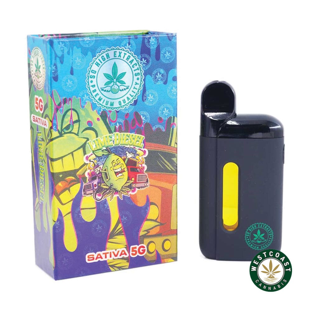 So High Extracts Disposable Pen – Lime Diesel 5ML (Sativa) product image