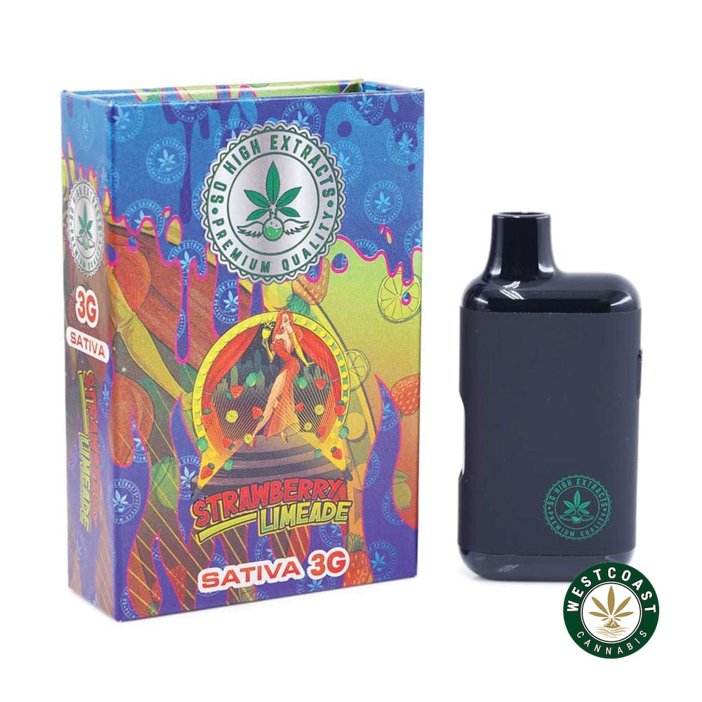 So High Extracts Disposable Pen – Strawberry Limeade 3ML (Sativa) product image