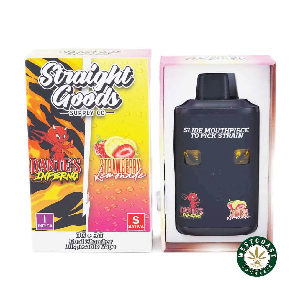 Straight Goods – Dual Chamber Vape – Dante’s Inferno + Strawberry Lemonade (3 Grams + 3 Grams) product image