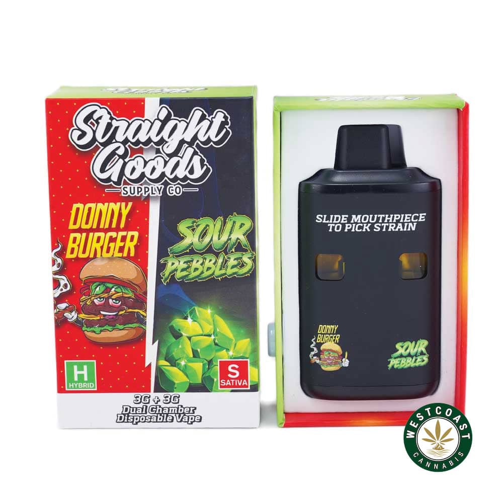 Straight Goods – Dual Chamber Vape – Donny Burger+ Sour Pebbles (3 Grams + 3 Grams) product image