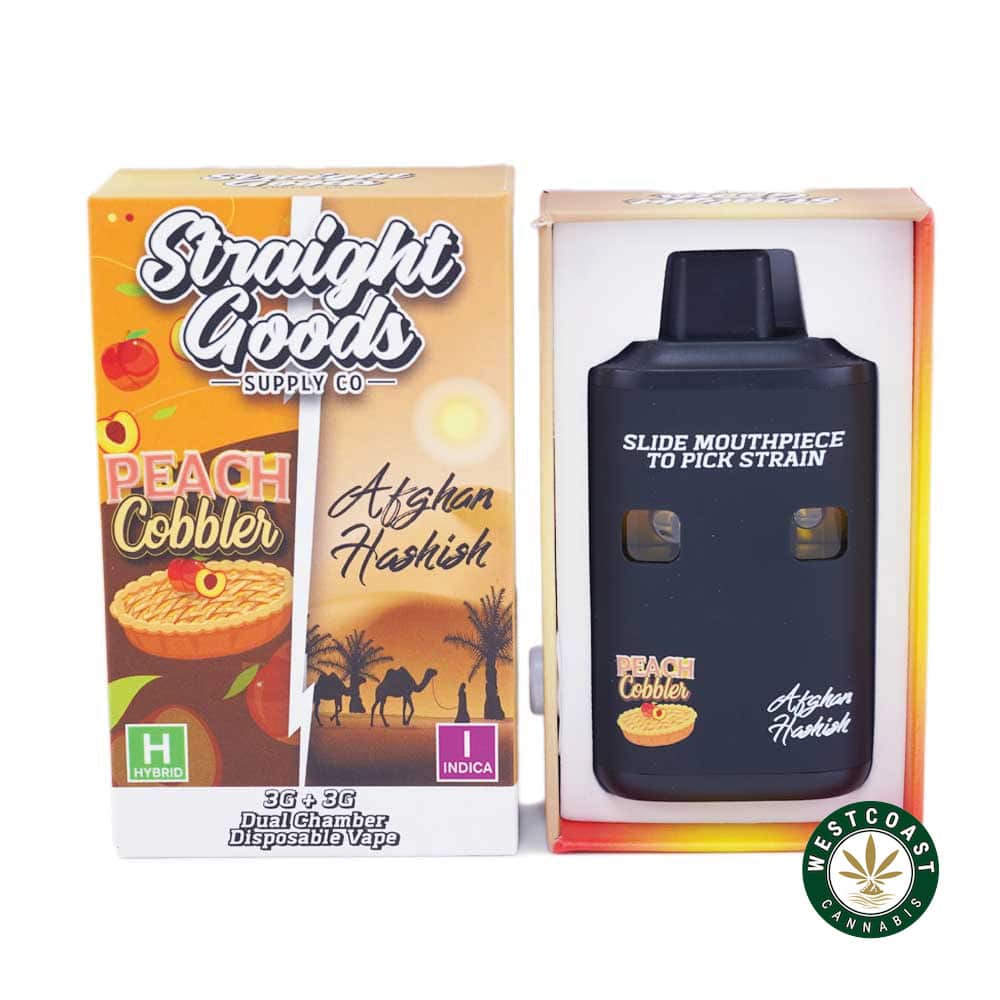Straight Goods – Dual Chamber Vape – Peach Cobbler + Afghan Hashish (3 Grams + 3 Grams) product image
