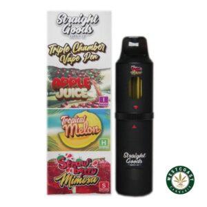 Straight Goods – Triple Chamber Vape – Apple Juice + Tropical Melon + Strawberry Mimosa (3 Grams + 3 Grams + 3 Gram) product image