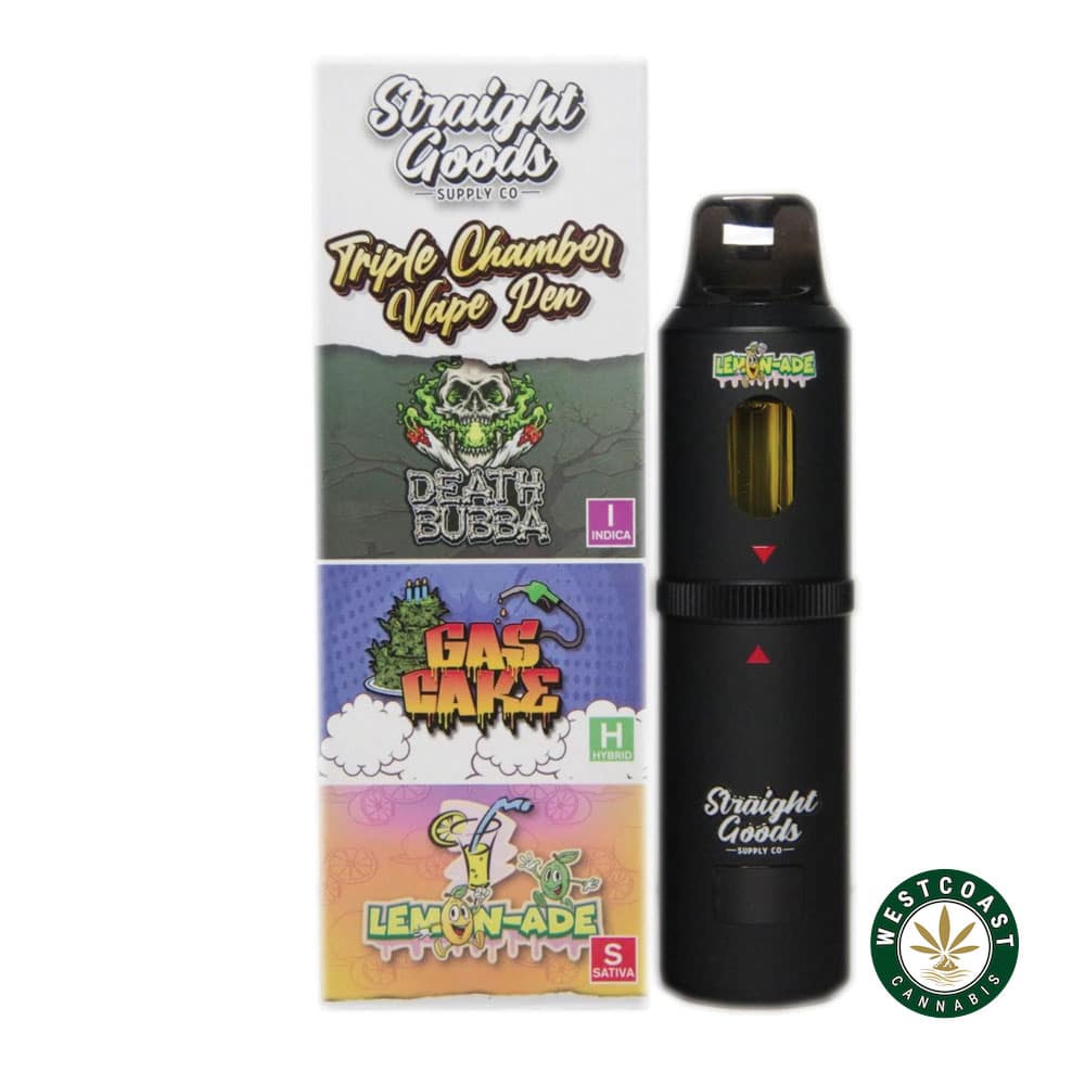 Straight Goods – Triple Chamber Vape – Death Bubba + Gas Cake + Lemonade (3 Grams + 3 Grams + 3 Gram) product image