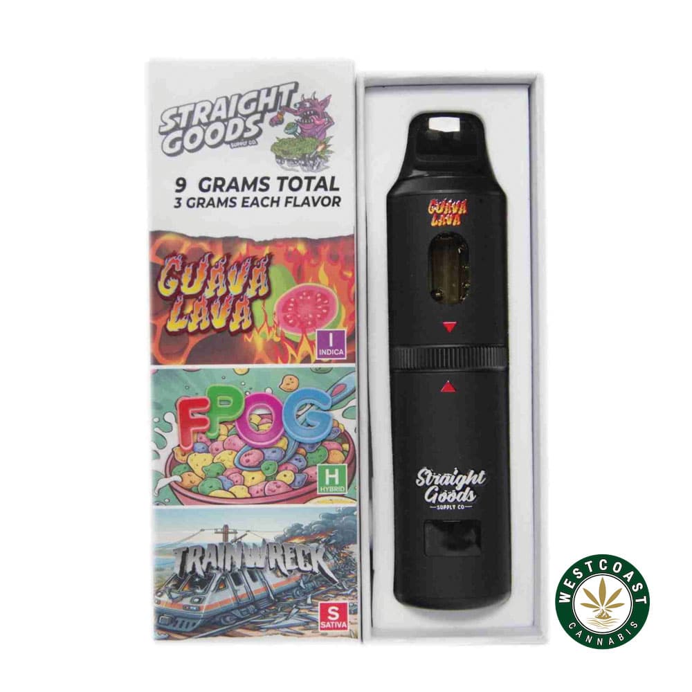 Straight Goods – Triple Chamber Vape – Guava Lava + FPOG + Train Wreck (3 Grams + 3 Grams + 3 Gram) product image