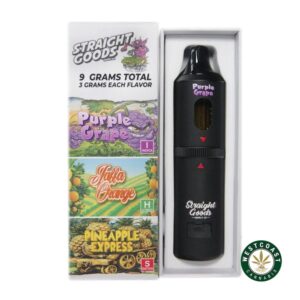 Straight Goods – Triple Chamber Vape – Purple Grape + Jaffa Orange + Pineapple Express (3 Grams + 3 Grams + 3 Gram) product image