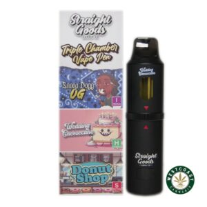 Straight Goods – Triple Chamber Vape – Snoop Dogg OG + Wedding Cheesecake + Donut Shop (3 Grams + 3 Grams + 3 Gram) product image